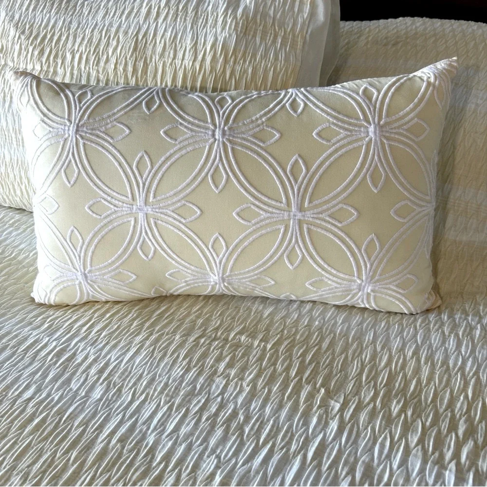 CLOTH & CANOPY Yellow White Stripe Queen Comforter Set 3pc #0911245